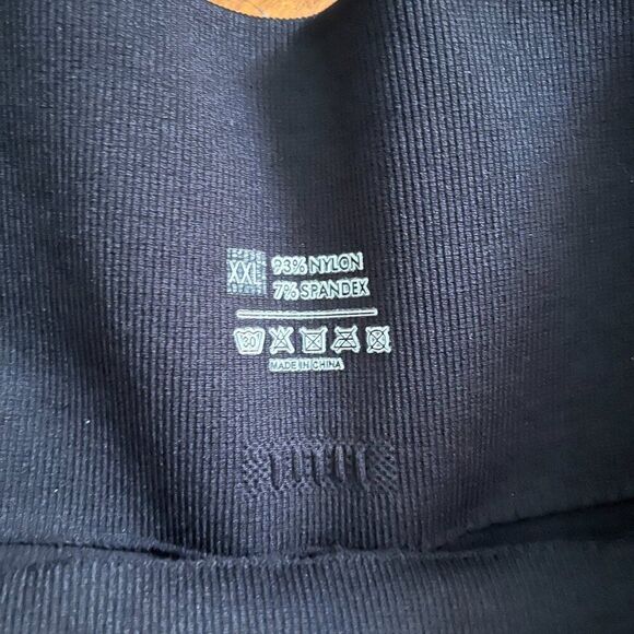 NEW Black Workout Leggings Women Gym Scrunch Butt Lifting Seamless Leggings XXL - Picture 7 of 10